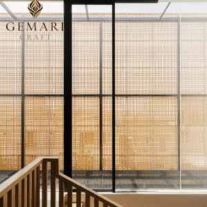 3D Synthetic Rattan Window Interior